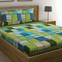 Venganza Cotton Floral Print Double Bed Sheet with Pack of 2 Pillow Covers 