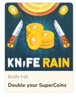 Flipkart Knife rain game Play & win double Supercoin with entry fee*