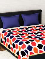 Story@Home Light Weight Floral Embossed Mink Double Blanket -Red and Black 