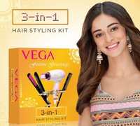 VEGA 3-In-1 Hair Styling Kit (Straightener, Dryer & Comb), VGGP-07 Personal Care Appliance Combo (Hair Straightener)
