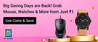 Big Saving Days are Back! Grab Mouse, Watches & More from Just ₹1 Use Coins & Save