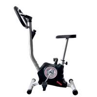 SPARNOD FITNESS Upright Exercise Bike for home gym - LCD Display, Height Adjustable Seat, Compact design