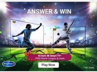 Flipkart Answer and Win : 55 inch 4k Smart Tv, Rs.500 Worth Coupon & More