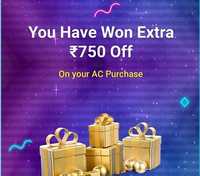 Tap & win Extra ₹750 & ₹500 Off On Select Air Conditioners In Mystery Box