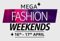 Amazon Mega Fashion Weekends Up to 80% off On Top Brands + Extra 10% cashback up to Rs.500