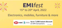 Amazon EMI FEST [15-20 April]| Get 7.5% instant bank discount with HSBC & SCB Cards EMI Transaction