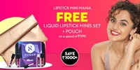 Free Liquid Lipstick Minis Set + Pouch On A Spend Of Rs.999 [Lipstick Mini Mania]