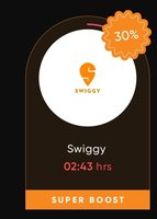 Cred Boost Get 30% up to 100 off on swiggy (User Specific) (Only Till Midnight)