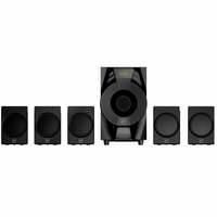 Matata MTM51376 True 30 Watt 5.1 Channel Multimedia Speaker with Built in Amplifier, LED Display, Multi Connectivity - Wireless Bluetooth/AUX/USB, Remote Control (Black)