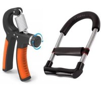 Afpin Combo - Adjustable Hand Grip band & Wrist Exerciser gripper Forearm Strengthener Hand Grip/Fitness Grip