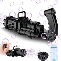VikriDA 8-Hole Electric Bubbles Gun for Toddlers Toys, New Gatling Bubble Machine Outdoor Toys for Boys and Girls (COLOR AS PER AVAILABILITY) 3*AA Batteries required ( NOT INCLUDED ) NOTE:- USE BRAND NEW BATTERIES