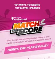 Match The Score Win Vip Passes Of The Match Weekly, Or Win Exciting discounts every day!