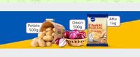 Fresh Deal - Loose Sugar Rs.36 KG , Potatao & onion 500gm  @ Rs.1 + Rs.200 Cashback