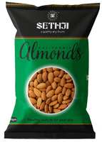 SETHJI 250 gram Premium Fresh and Delicious CALIFORNIA ALMONDS / ID BADAM Healthy and Delightful Dry Fruits Used for Snacking Ingredient for Recipes Cuisines & Desserts POUCH Pack