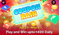 Win up to Rs.400 vouchers everyday by Playing Game (25th April - 9th May)