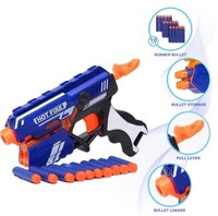 Miss & Chief Hot Fire Blaze Storm Foam Blaster Toy Gun with 20 Extra Bullets, Guns & Darts Target Shooting Role Play Gun Guns & Darts  (Blue)