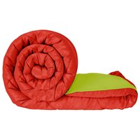 Story@Home Microfiber Ultra Soft Reversible Comforter - Double, Red and Green