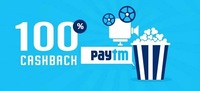 Paytm Flat 100 Cashback on Movie booking, Minimum 2 tickets and on above Rs.350