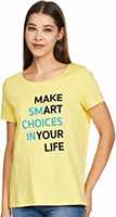 VERO MODA Women's Regular T-Shirt Starts From Rs.199 + Buy 2 get 5% off, Buy 3 get 10% off