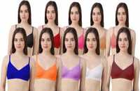 loot - Hothy  Women Full Coverage Non Padded Bra  (Multicolor)  Pack of 10