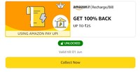  [Unlock Offer] 100% cashback up to 25 on recharge or bill payment 