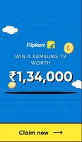 Cred jackpot - Win Rs.1000 TV coupon on Flipkart