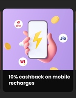 Akudo 10% cash back on Mobile recharge