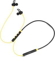 EEBOW Curvepro Bluetooth earphone with Fast Charging,18H Playtime,Sweatproof Headphone Bluetooth Headset  (Black, Yellow, In the Ear)