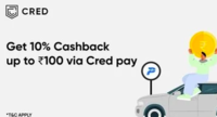 Get 10% Cashback upto 100₹ on Fastag Recharge using Cred Pay on Park+
