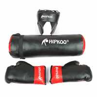 Hipkoo Sports Kids Champ Junior Boxing Set | 1 Punching Bag, 1 Head Guard, 2 Boxing Gloves | Boxing Training Punching Bag & Gloves for Boys & Girls | for 3 to 10 Years Kids (Set of 4)