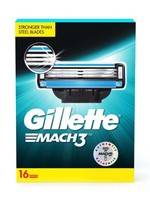 Gillette Mach 3 Shaving Blades Pack of 16