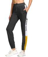 Jump Cuts Printed Women's Charcoal, White Cotton Trackpant 