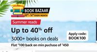 Book Bazaar - Flat Rs.100 cashback on Min Rs.450 Purchase  + Up to 40% Off