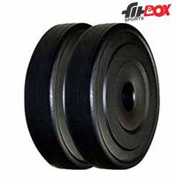 FBX PVC 5Kg Weight Plates, 2.5kg x 2 (Black)