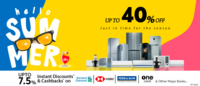 Vijay Sales Hello Summer Sales up to 40% off + Extra 7.5% Instant Discount and cashback on Standard Chartered, HSBC, Federal, One card Bank card,etc