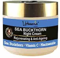 Urbaano Herbal Sea Buckthorn Vitamin C Cream | Rejuvenating Night Cream | Restore Glow Face Cream | Over Night Replenish | Reduce Fine Lines & Wrinkles | Niacinamide - 50 gm