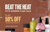 The Body SHOP : Beat The Heat!! Summer Sale Flat 50% on Selected Products