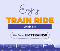 Get 50% Cashback upto Rs.100 on Train ticket booking with EaseMyTrip