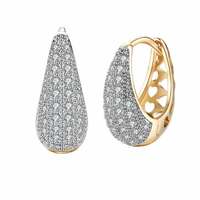 Yellow Chimes Hoop Earrings for Women Crystals from Swarovski Gold Plated Hoop Earrings for Women and Girls