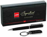 Cello Signature Ethos Special Giftset | Premium Metal Ball Pen with Keychain | Perfect Gifting Choice For Your Loved Ones | Premium metal pen gift set