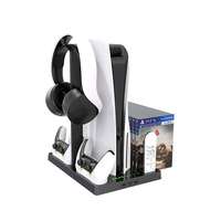 Stand compatible with PS5 and 2-in-1 Cooling Fan Accessories Kit for Playstation 5