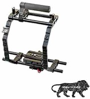 Shootvilla 9" Brackets Support Cage + Top Handle Grip 15mm Rod for DSLR Camera [55% Coupon]