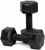 FitBox Sports Octa PVC Dumbbells, Set of 2 For Home Gym Set & Strength Training
