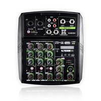 Xtreme Acoustics XAMXB4 Professional Audio Mixer, Free Podcast Learning Course - 4 Channels, USB input, Bluetooth, 3.5mm Headphone input, Phone Live out, 48V Phantom. (B4 Audio Mixer)
