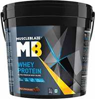 MuscleBlaze 100% Whey Protein, Ultra Premium Whey Blend (Rich Milk Chocolate, 4 kg / 8.8 lb, 121 Servings)