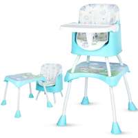 4 in 1 Convertible High Chair Cum Booster Seat for baby Feeding, Toddlers from 6 Months to 7 Years ( Lake Green)