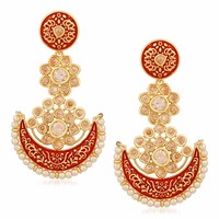 Rich Lady Gold Plated Beutifull Chandbali Earring For Women and Girl

