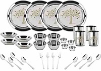 Ethical Stainless Steel Dinner Set (32 Pcs Vriksha Laser Design)