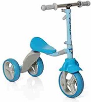 Dash Three-Wheel Transforming Scooter & Balance Trike, 2-in-1 Adjustable Ride-On for Capacity 25kg (1+ Years, Blue)
