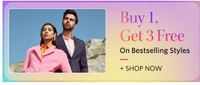 Myntra Sale Buy 1 at MRP, Get 3 Free and more deals 